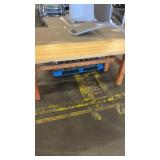 Large Wooden Work Table with Sturdy Frame