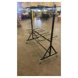 Heavy Duty Rolling Metal Storage Rack with Multiple Arms