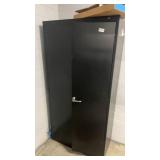 Black Metal Storage Cabinet with Shelves