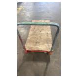 Used Industrial Flatbed Platform Cart with Wood Deck