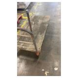 Heavy Duty Industrial Wood Platform Cart with Metal Frame and Wheels