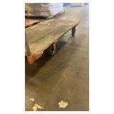 Heavy Duty Industrial Wood Platform Cart with Metal Frame and Wheels