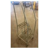 Rolling Metal Warehouse Step Ladder with Handrails