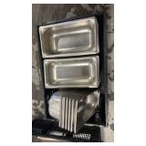 Lot of Stainless Steel Food Pans and Trays