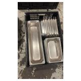 Set of Stainless Steel Steam Table Food Pans Assorted Sizes