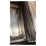 Set of Long Stainless Steel Steam Table Pans