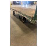 Industrial Heavy Duty Wooden Platform Cart with Metal Frame