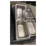 Lot of Stainless Steel Food Pans for Restaurant Use