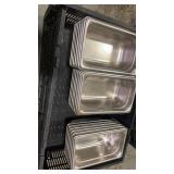 Lot of Stainless Steel Steam Table Pans