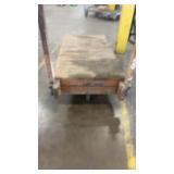 Wooden Industrial Warehouse Cart with Metal Wheels