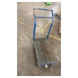 Used Industrial Platform Cart with Metal Frame and Wood Deck