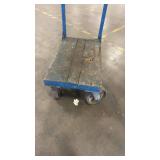 Used Industrial Platform Cart with Metal Frame and Wood Deck