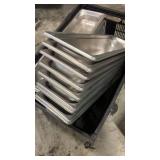 Set of 8 Stainless Steel Restaurant Food Pans