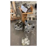 Lot of Stainless Steel Rectangular Utensil Caddies by Tablecraft