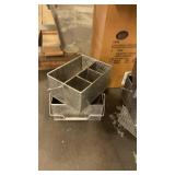 Lot of Stainless Steel Rectangular Utensil Caddies by Tablecraft
