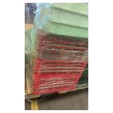 Pallet of Assorted Commercial Kitchen Supplies and Storage Crates