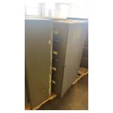 Set of 3 Used Metal Four-Drawer File Cabinets