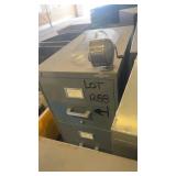 Set of 3 Used Metal Four-Drawer File Cabinets