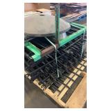 Pallet of Black Metal Fence Posts with Decorative Finials