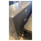 Lot of 2 Metal Lateral File Cabinets with Two Drawers