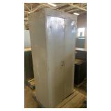 Tall Metal Storage Cabinet with Shelves and Locking Doors