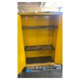 Yellow Flammable Storage Cabinet with Shelves