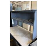 Used Metal Office Desk with Hutch and Drawers