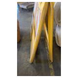 Set of 3 Portable Safety Barricades with Exit and Do Not Enter Signs
