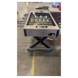Foosball Table with Modern Wood and Metal X-Frame Base