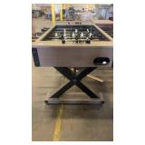 Foosball Table with Modern Wood and Metal X-Frame Base