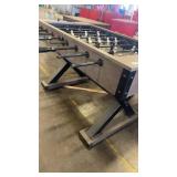 Foosball Table with Modern Wood and Metal X-Frame Base