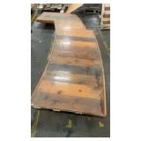 Large Wooden Curved Countertop Panel
