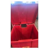 Lot of Biohazard Waste Bins with Fire Extinguisher