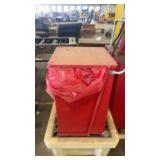 Lot of Biohazard Waste Bins with Fire Extinguisher