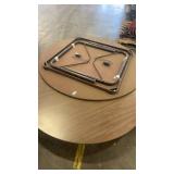 Round Folding Table with Metal Legs