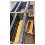 Metal Industrial Storage Rack with Adjustable Blue Plastic Shelves