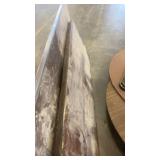 Set of 2 Folding Wood Tables with Metal Frames