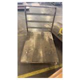 Heavy-Duty Industrial Wooden Platform Cart with Iron Frame and Casters