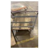 Heavy-Duty Industrial Wooden Platform Cart with Iron Frame and Casters