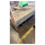 Heavy Duty Industrial Wood Platform Cart with Metal Wheels
