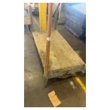 Heavy Duty Industrial Wooden Platform Cart with Metal Wheels