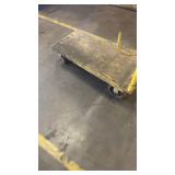 Heavy Duty Industrial Platform Cart with Yellow Handle