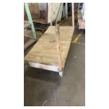 Heavy Duty Wooden Industrial Platform Cart on Wheels