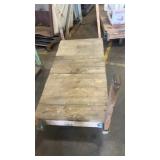 Heavy Duty Wooden Industrial Platform Cart on Wheels