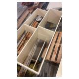 Large White Wooden Shelving Unit with Compartments