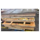 Used Double Glass Door Frame with Hardware and Window Panels