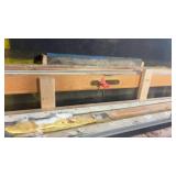 Used Double Glass Door Frame with Hardware and Window Panels