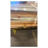 Used Double Glass Door Frame with Hardware and Window Panels