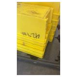 Set of 9 Yellow Industrial Plastic Storage Totes