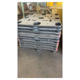 Stack of 8 Plastic Warehouse Pallets